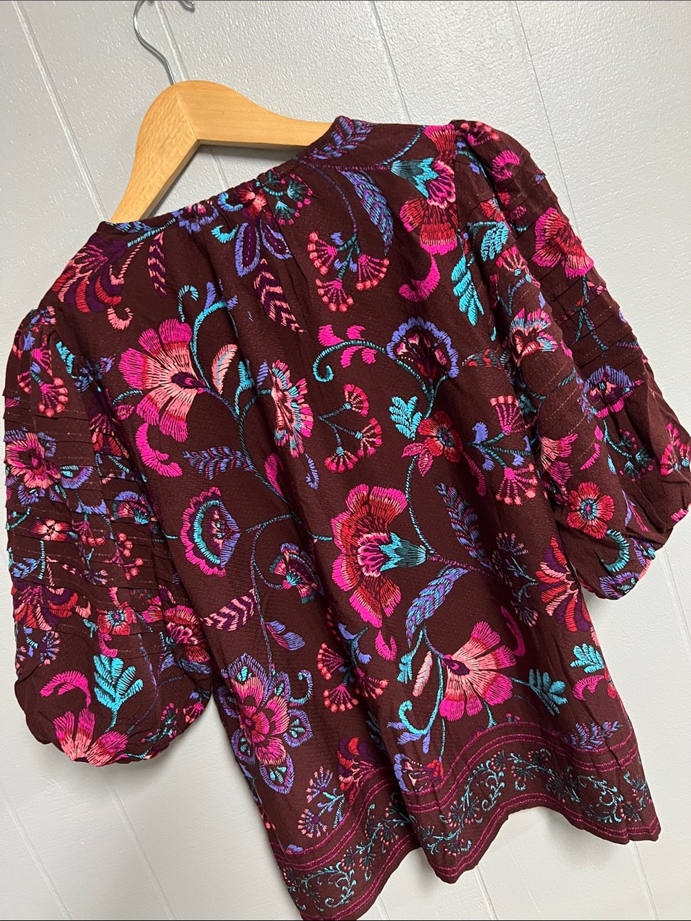 NWT Sugarslips Floral Blouse Shirt Top XL - Picture 13 of 14